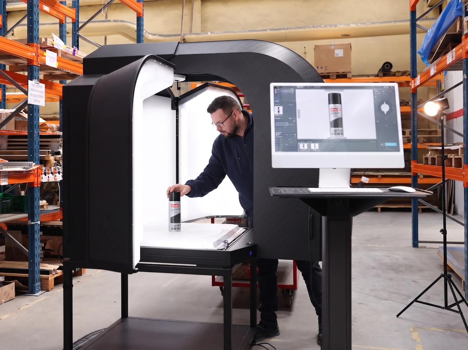 Industriell del plassert for opptak