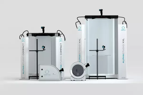 Sammenligning av Orbitvus automatiserte produktfotograferingsstudioer