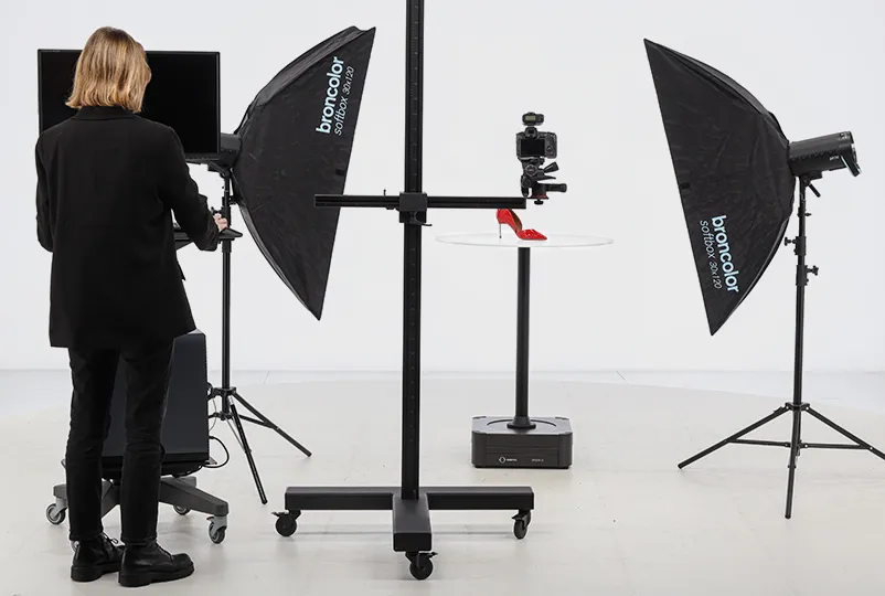 Orbitvu dreieskive integrert med fotostudio