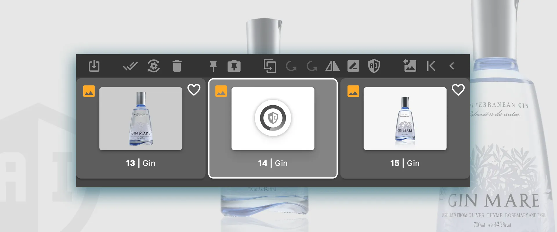 Orbitvus AI Masking fjerner bakgrunnen fra et produktbilde automatisk