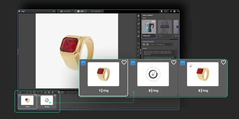 La AI Retoucher behandle bildet