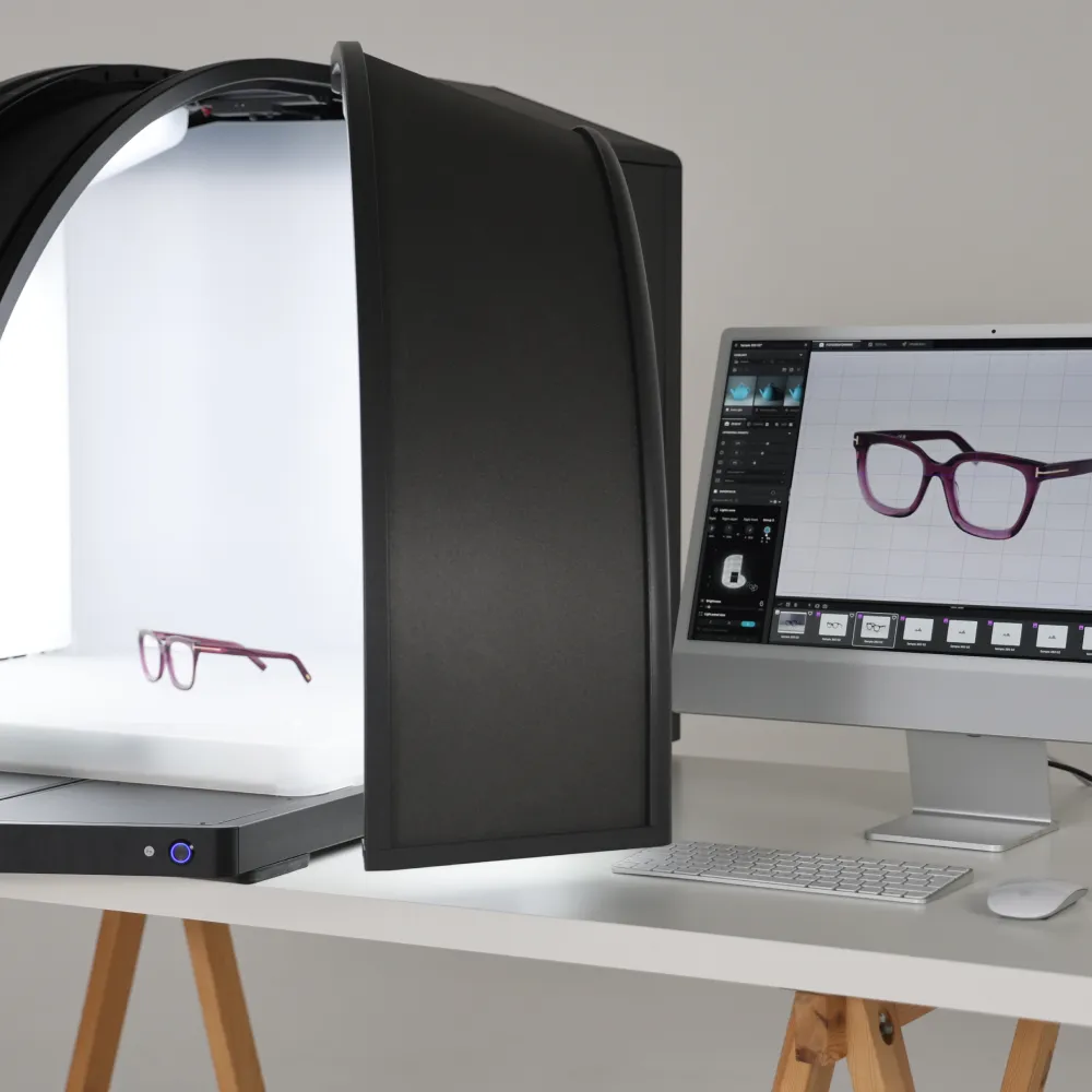 AI-assisterte maler for brillefotografering